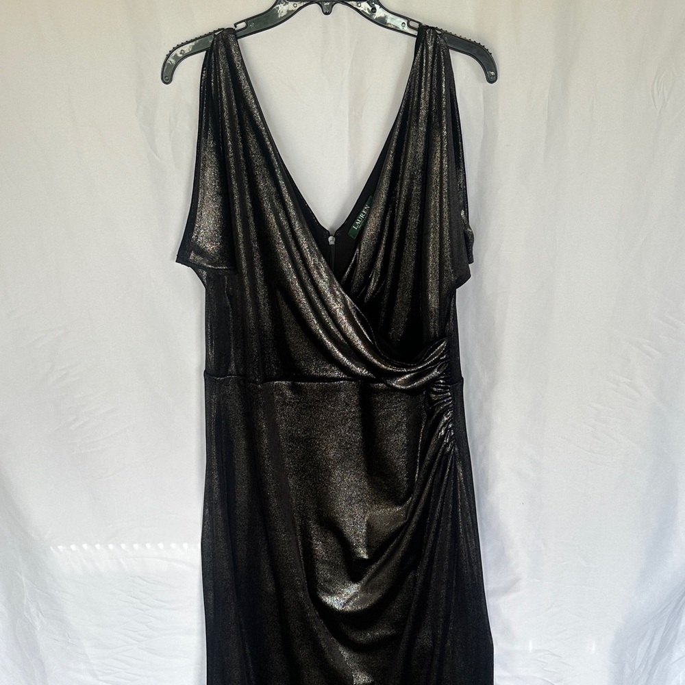 Ralph Lauren Shimmering Black Evening Gown